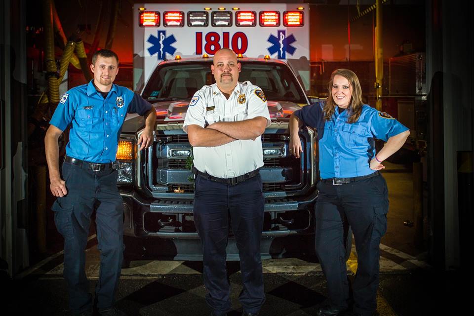 Captain Henderson, Chief Brown, and Paramedic Henderson
